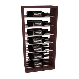 Elementcollection 17 5 Horizontal Base Display Black Metal Rail Walnut Stained