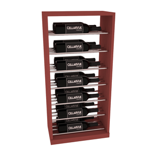 Elementcollection 17 5 Horizontal Base Display Black Metal Rail Walnut Stained