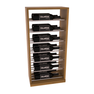 Elementcollection 17 5 Horizontal Base Display Black Metal Rail Walnut Stained