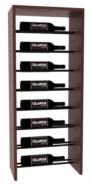 Elementcollection 17 5 Horizontal Top Display Black Metal Rail Walnut Stained
