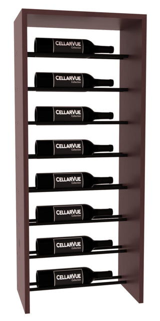 Elementcollection 17 5 Horizontal Top Display Black Metal Rail Walnut Stained