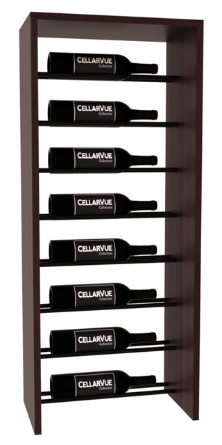 Elementcollection 17 5 Horizontal Top Display Black Metal Rail Walnut Stained