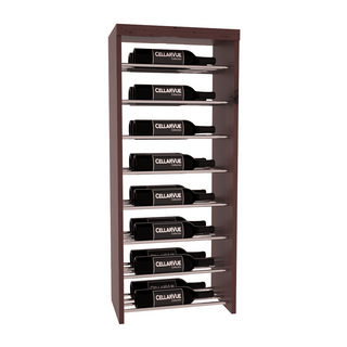 Elementcollection 17 5 Horizontal Double Deep Top Metal Wine Display Walnut Stained