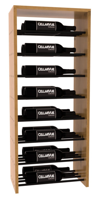 Elementcollection 17 5 Horizontal Double Deep Top Metal Wine Display Oak Stained