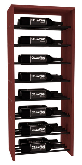 Elementcollection 17 5 Horizontal Double Deep Top Display Black Metal Rail Cherry Stained