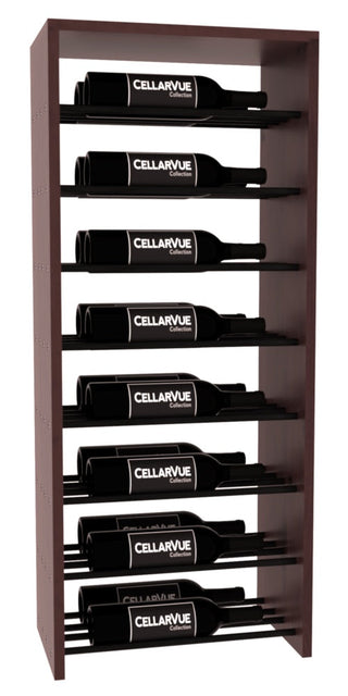 Elementcollection 17 5 Horizontal Double Deep Top Display Black Metal Rail Walnut Stained