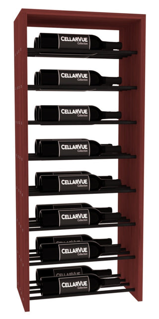 Elementcollection 17 5 Horizontal Double Deep Top Display Black Metal Rail Cherry Stained