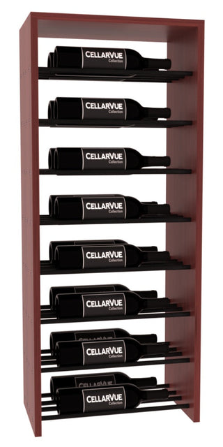 Elementcollection 17 5 Horizontal Double Deep Top Display Black Metal Rail Cherry Stained