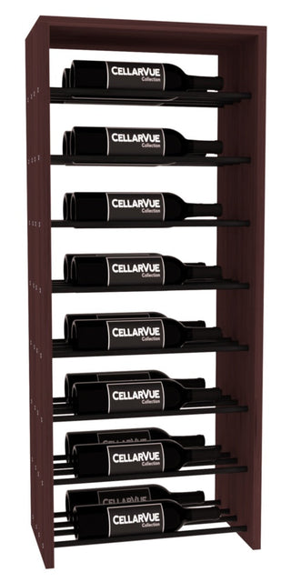 Elementcollection 17 5 Horizontal Double Deep Top Display Black Metal Rail Walnut Stained