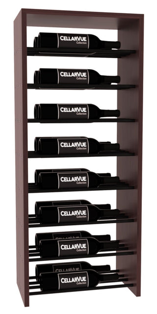 Elementcollection 17 5 Horizontal Double Deep Top Display Black Metal Rail Walnut Stained