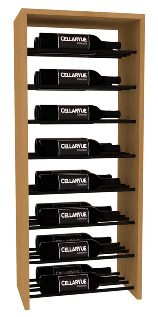 Elementcollection 17 5 Horizontal Double Deep Top Display Black Metal Rail Oak Stained