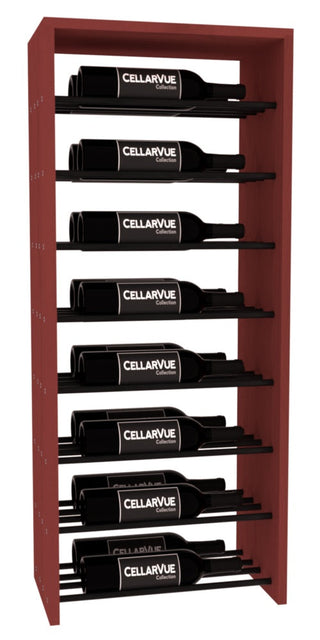 Elementcollection 17 5 Horizontal Double Deep Top Display Black Metal Rail Cherry Stained