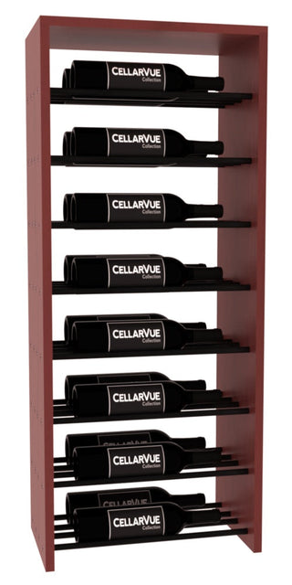 Elementcollection 17 5 Horizontal Double Deep Top Display Black Metal Rail Cherry Stained