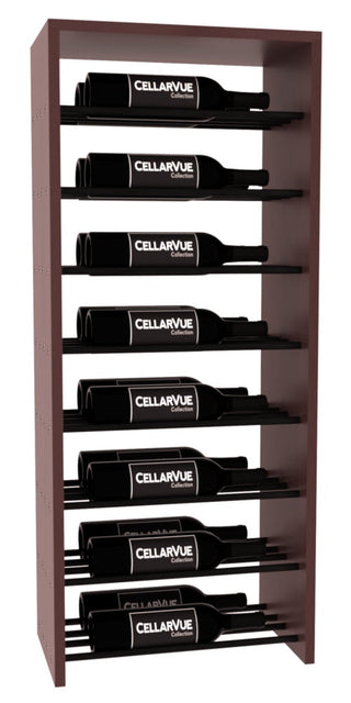 Elementcollection 17 5 Horizontal Double Deep Top Display Black Metal Rail Walnut Stained