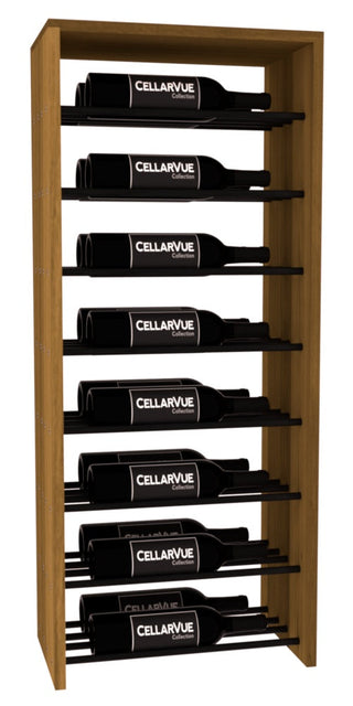 Elementcollection 17 5 Horizontal Double Deep Top Display Black Metal Rail Oak Stained