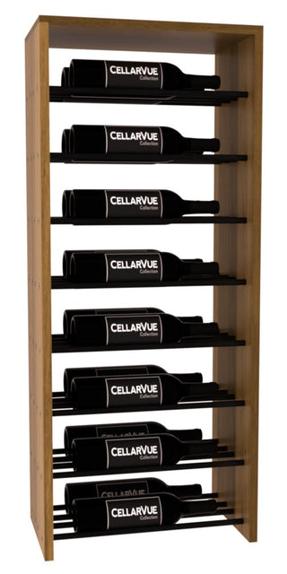 Elementcollection 17 5 Horizontal Double Deep Top Display Black Metal Rail Oak Stained