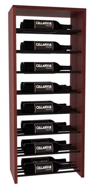Elementcollection 17 5 Horizontal Double Deep Top Display Black Metal Rail Cherry Stained