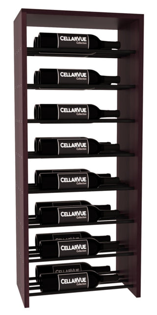 Elementcollection 17 5 Horizontal Double Deep Top Display Black Metal Rail Walnut Stained