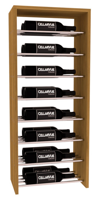 Elementcollection 17 5 Horizontal Double Deep Top Metal Wine Display Oak Stained