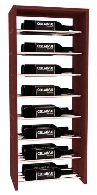 Elementcollection 17 5 Horizontal Double Deep Top Metal Wine Display Cherry Stained