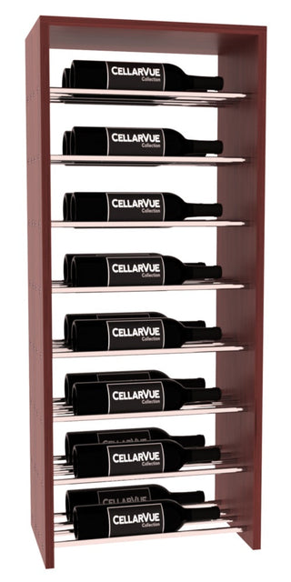 Elementcollection 17 5 Horizontal Double Deep Top Metal Wine Display Cherry Stained