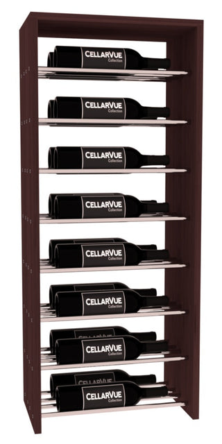 Elementcollection 17 5 Horizontal Double Deep Top Metal Wine Display Walnut Stained