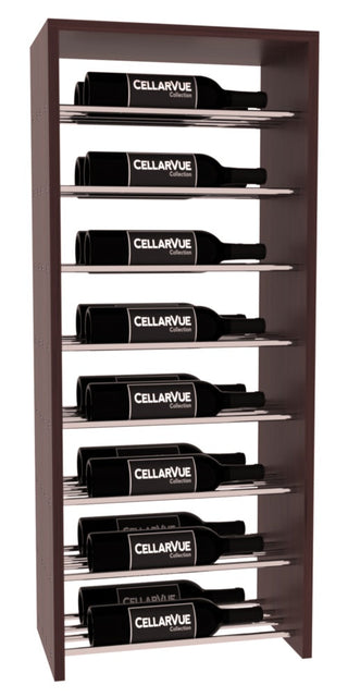 Elementcollection 17 5 Horizontal Double Deep Top Metal Wine Display Walnut Stained
