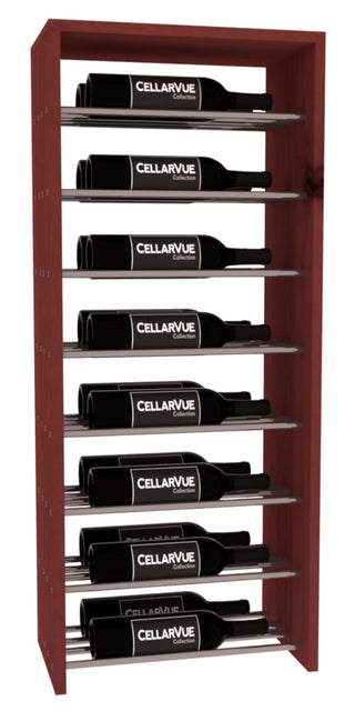 Elementcollection 17 5 Horizontal Double Deep Top Display Gunmetal Rail Cherry Stained