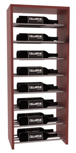 Elementcollection 17 5 Horizontal Double Deep Top Display Gunmetal Rail Cherry Stained