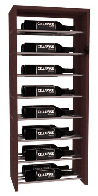 Elementcollection 17 5 Horizontal Double Deep Top Display Gunmetal Rail Walnut Stained