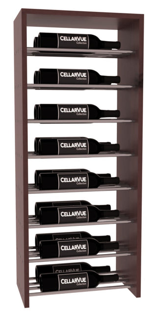 Elementcollection 17 5 Horizontal Double Deep Top Display Gunmetal Rail Walnut Stained