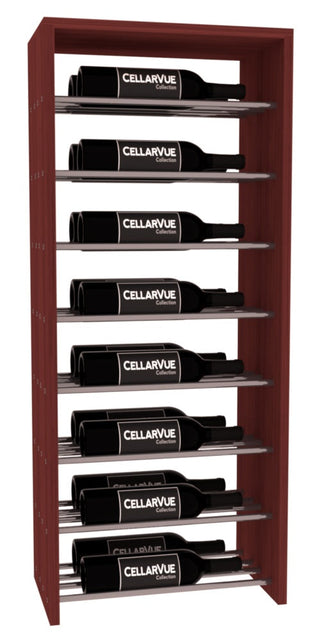 Elementcollection 17 5 Horizontal Double Deep Top Display Gunmetal Rail Cherry Stained