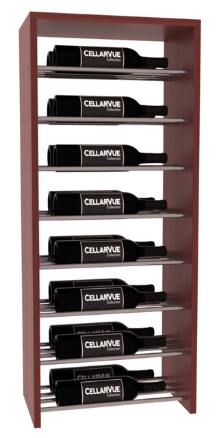 Elementcollection 17 5 Horizontal Double Deep Top Display Gunmetal Rail Cherry Stained