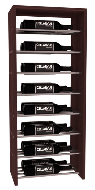 Elementcollection 17 5 Horizontal Double Deep Top Display Gunmetal Rail Walnut Stained