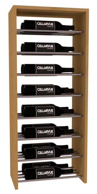 Elementcollection 17 5 Horizontal Double Deep Top Display Gunmetal Rail Oak Stained