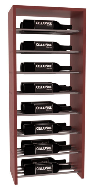 Elementcollection 17 5 Horizontal Double Deep Top Display Gunmetal Rail Cherry Stained