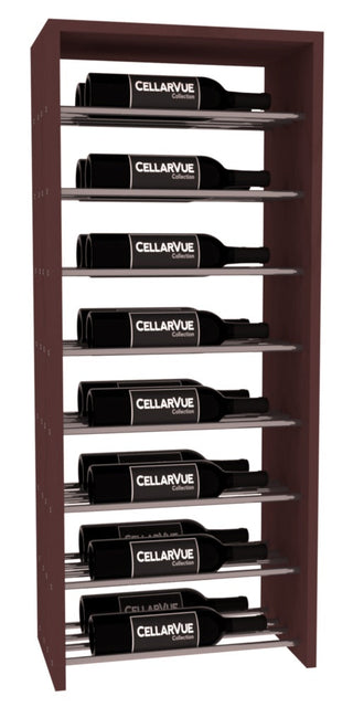Elementcollection 17 5 Horizontal Double Deep Top Display Gunmetal Rail Walnut Stained