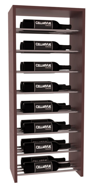 Elementcollection 17 5 Horizontal Double Deep Top Display Gunmetal Rail Walnut Stained