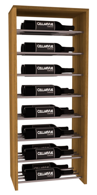 Elementcollection 17 5 Horizontal Double Deep Top Display Gunmetal Rail Oak Stained