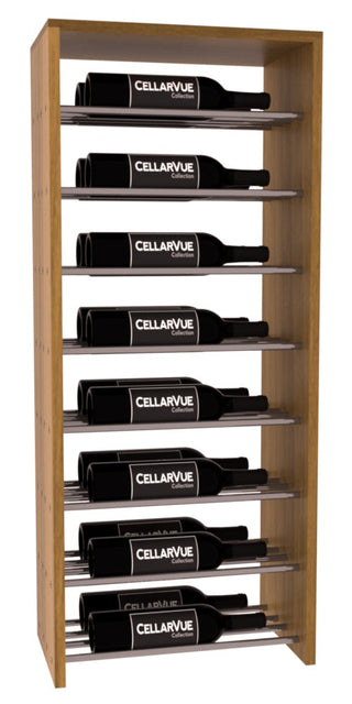 Elementcollection 17 5 Horizontal Double Deep Top Display Gunmetal Rail Oak Stained
