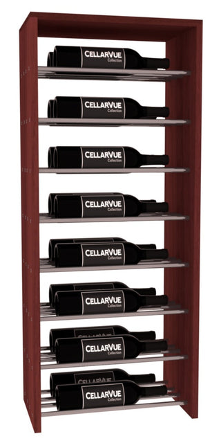 Elementcollection 17 5 Horizontal Double Deep Top Display Gunmetal Rail Cherry Stained