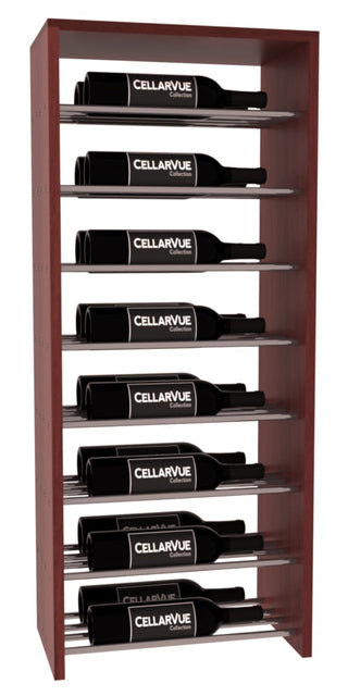 Elementcollection 17 5 Horizontal Double Deep Top Display Gunmetal Rail Cherry Stained