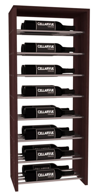 Elementcollection 17 5 Horizontal Double Deep Top Display Gunmetal Rail Walnut Stained