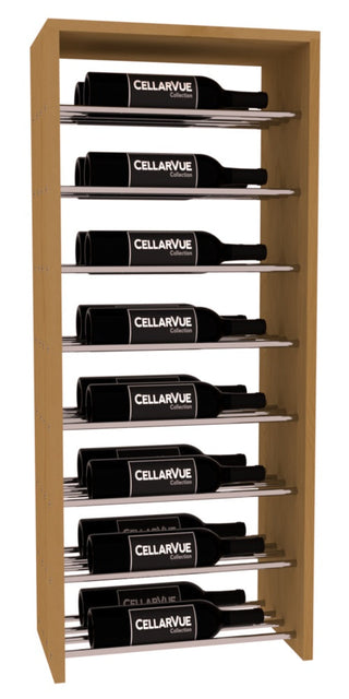 Elementcollection 17 5 Horizontal Double Deep Top Metal Wine Display Oak Stained