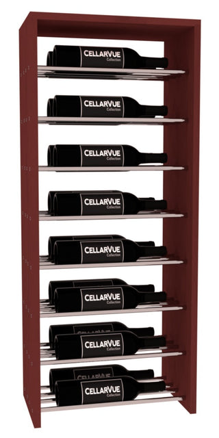 Elementcollection 17 5 Horizontal Double Deep Top Metal Wine Display Cherry Stained
