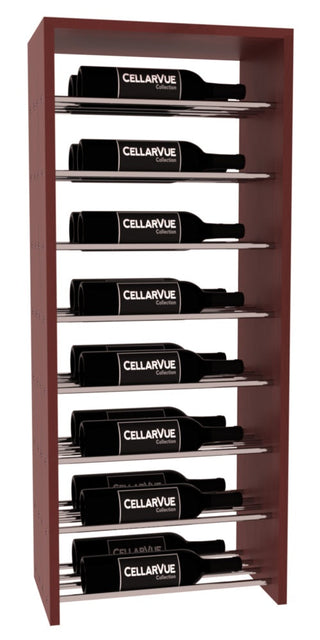 Elementcollection 17 5 Horizontal Double Deep Top Metal Wine Display Cherry Stained