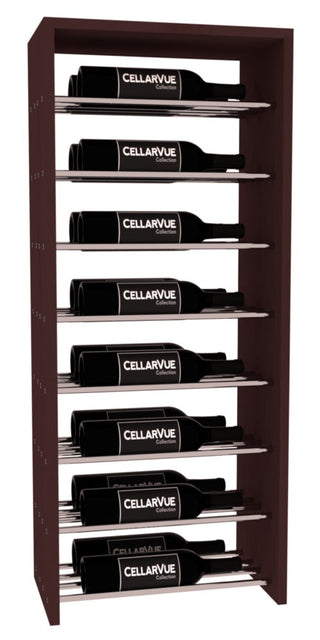 Elementcollection 17 5 Horizontal Double Deep Top Metal Wine Display Walnut Stained