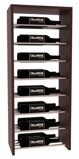 Elementcollection 17 5 Horizontal Double Deep Top Metal Wine Display Walnut Stained