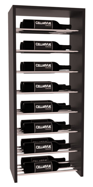Elementcollection 17 5 Horizontal Double Deep Top Metal Wine Display Black Stained