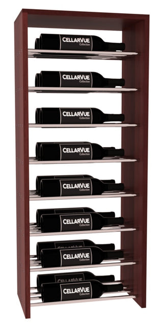Elementcollection 17 5 Horizontal Double Deep Top Metal Wine Display Cherry Stained